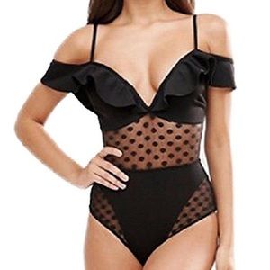 Black Mesh bathing suit